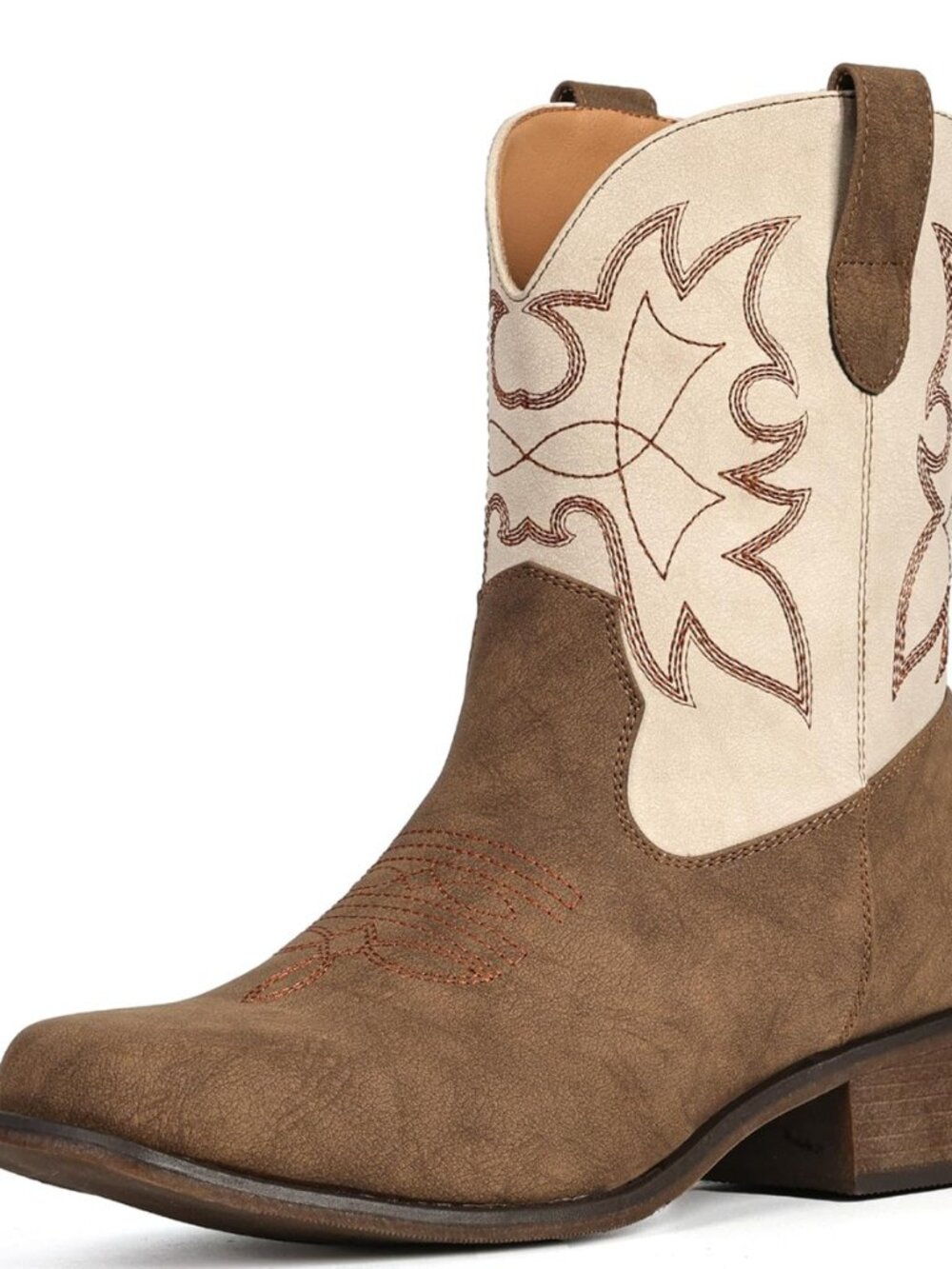 Cowboy Boots for Women Square Toe Ankle Western Cowgirl Booties